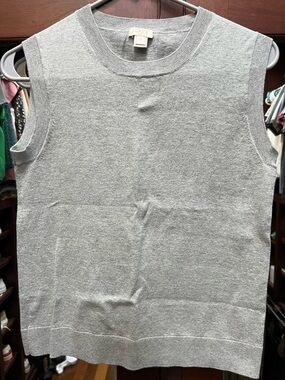 J. Crew Small Gray Crewneck Knit Tank